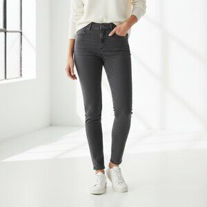 Eddie Bauer Gray Skinny Jeans - High-Rise Stretch Denim Size 4p